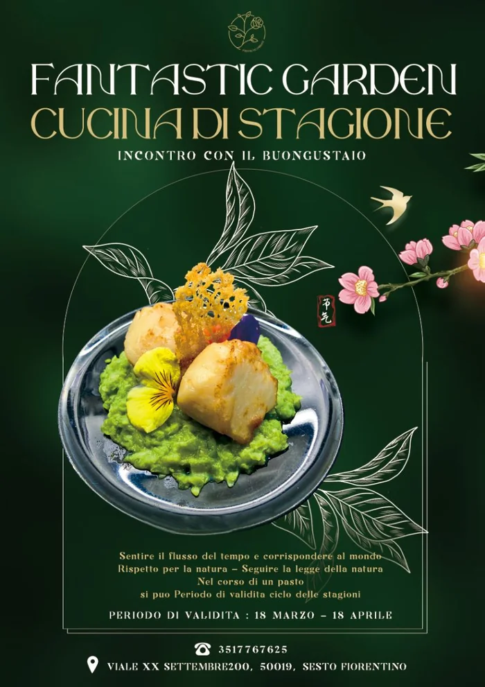 Un piatto del menù di primavera del ristorante