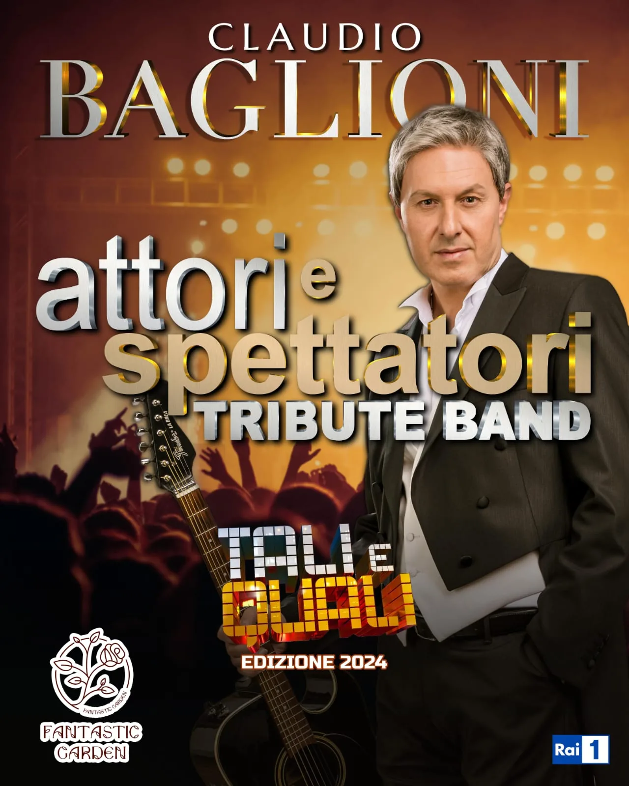 Poster for the 21 September apericena with the Claudio Baglioni tribute concert