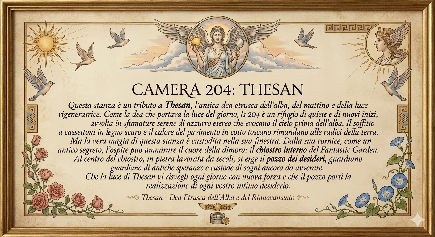 La tavola illustrata dedicata a Thesan, dea etrusca dell'alba e del rinnovamento