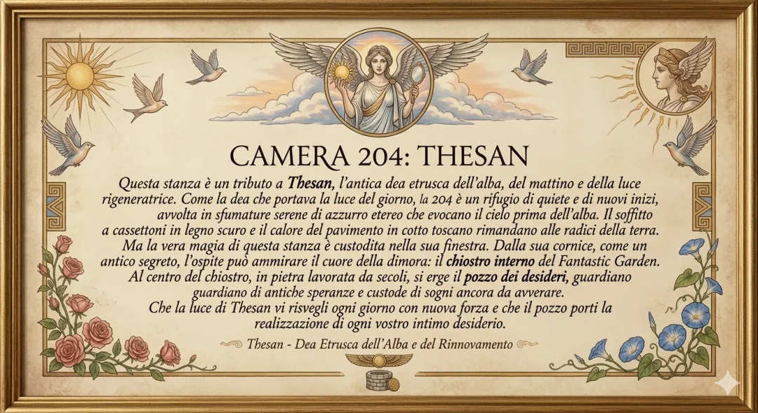 La tavola illustrata dedicata a Thesan, dea etrusca dell'alba e del rinnovamento